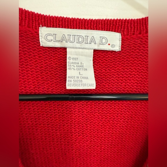 Vintage Red Embellished Vest - Picture 3 of 4